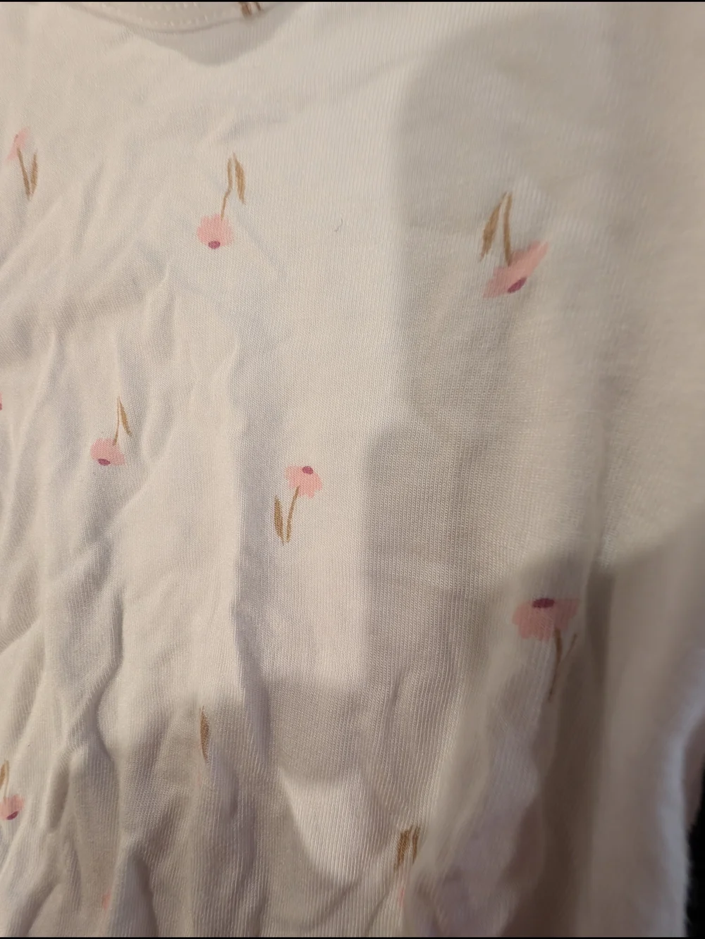 Carter's 3M Girls's White Pajama Set with Pink Floral Print